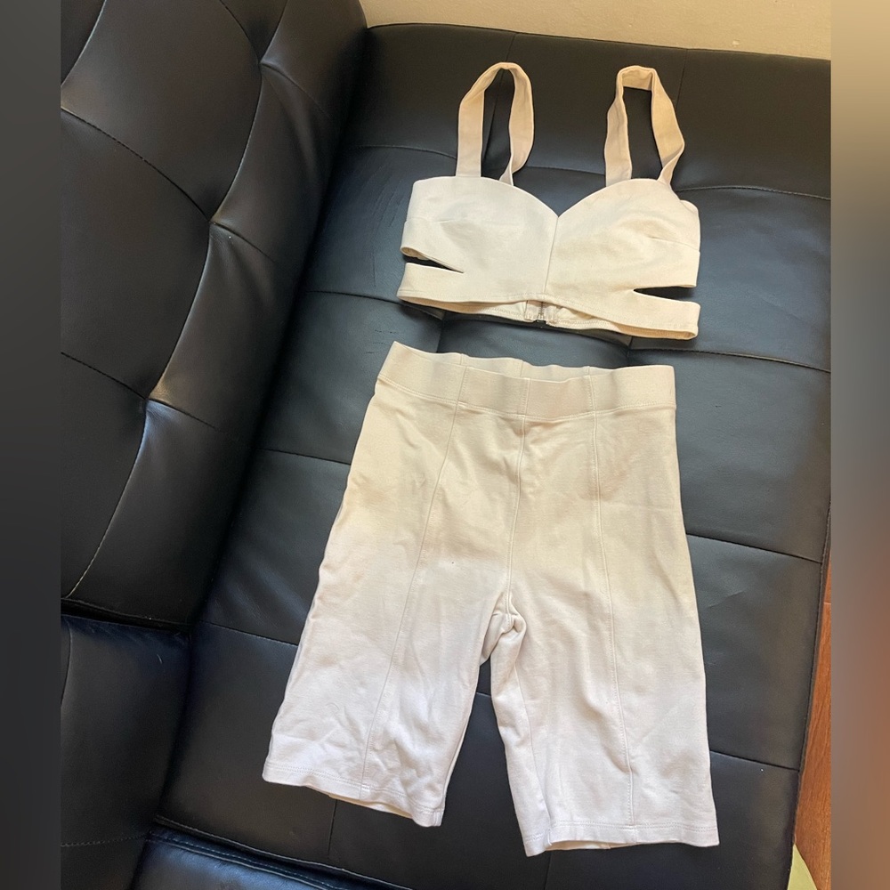 Two Piece Beige Forever 21